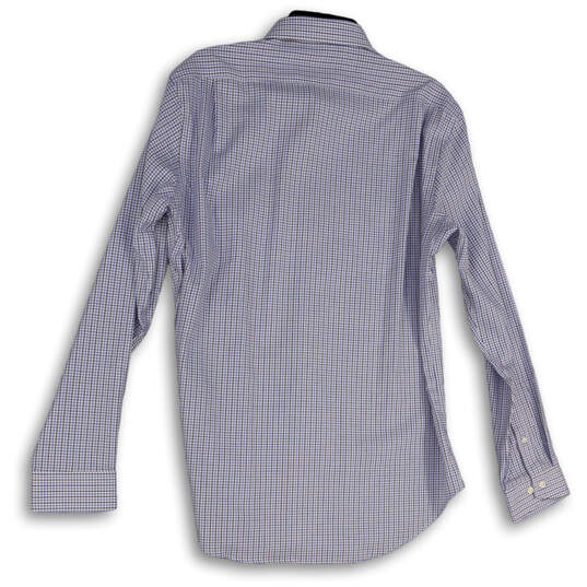 NWT Mens Multicolor Check Long Sleeve Collared Dress Shirt Size 16 34/35 image number 2