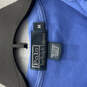 Mens Blue Cotton Short Sleeve Collared Side Slit Golf Polo Shirt Size Medium image number 3