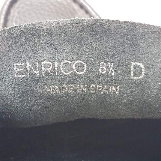 Sandrino Enrico Black Leather Horsebit Loafers Shoes Men's Size 8.5 D image number 8