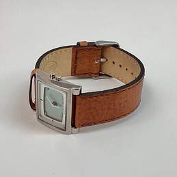 Designer Fossil Big Tic Silver-Tone Stainless Steel Leather Quartz Wristwatch alternative image
