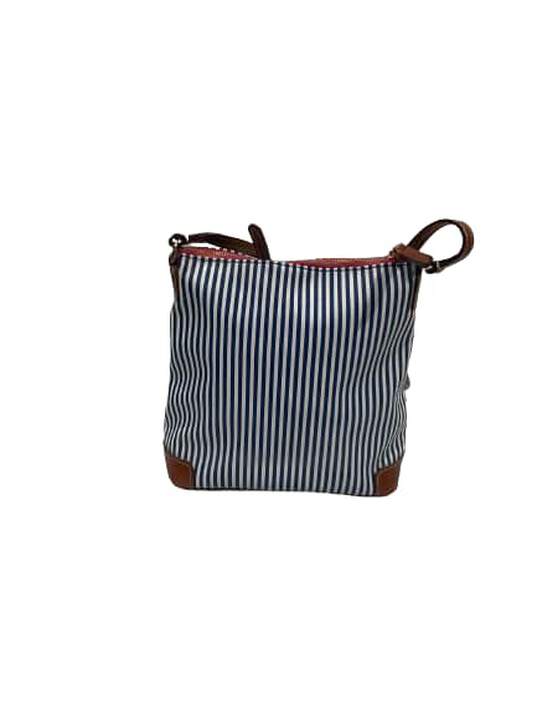 Blue and White Stripes Handbag image number 3