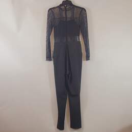 Express Women Black Lace Bodice Pant Suit Sz 4 NWT alternative image