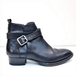IRO Black Leather Buckle Strap Slip On Ankle Boots Shoes Women's Size 37