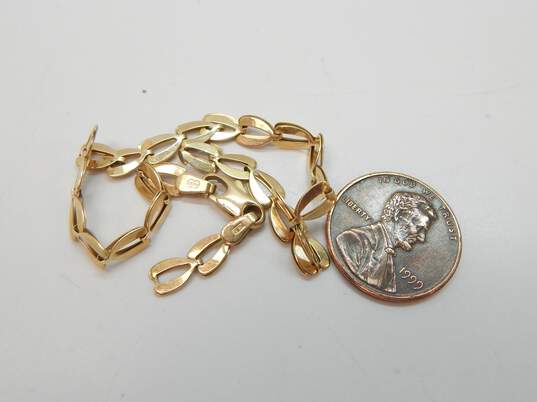 14K Yellow Gold Oval Chain Link Bracelet FOR REPAIR 3.2g image number 5