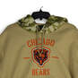 Mens Brown Chicago Drawstring Long Sleeve Pullover Hoodie Size XXL image number 3
