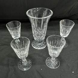 Bundle of Clear Crystal Vase & Wine Glasses