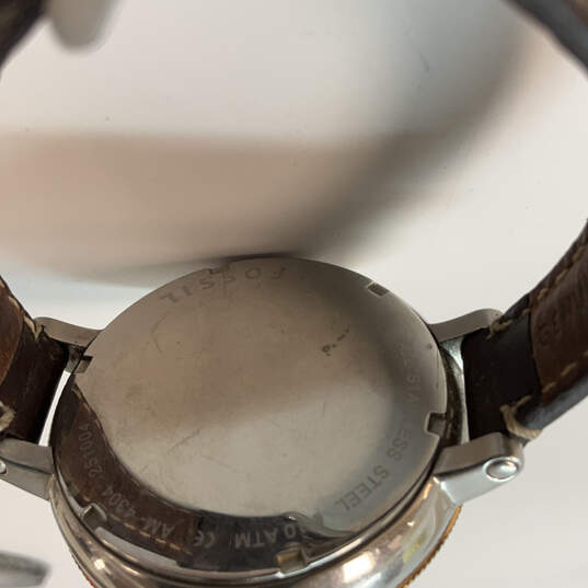 Designer Fossil AM-4304 Adjustable Strap Round Dial Analog Wristwatch image number 4