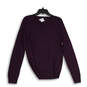NWT Womens Purple Knitted Long Sleeve Round Neck Pullover Sweater Size S image number 1
