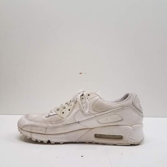 Nike Air Max 90 Recraft Triple White Athletic Shoes Men's Size 11.5 image number 2
