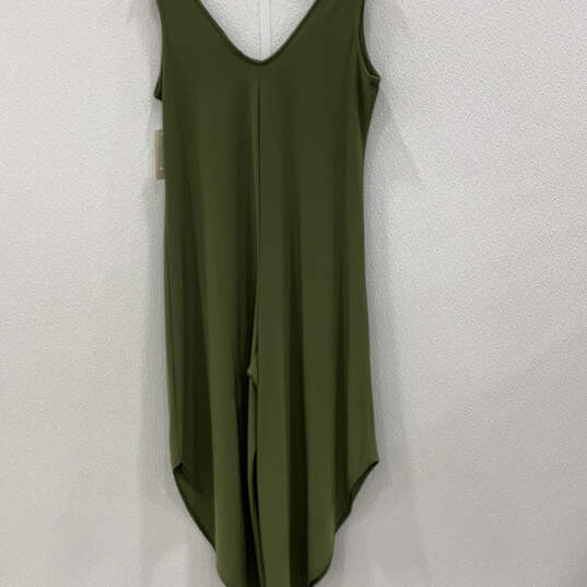 NWT Womens Green Stylish V-Neck Sleeveless Mini Dress Size Small image number 2