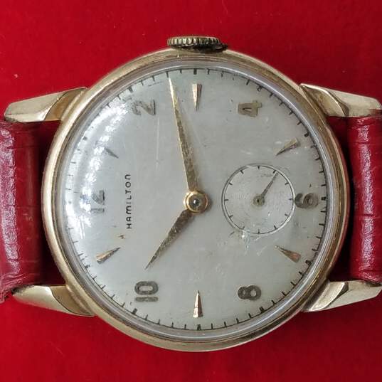 Hamilton 14k Gold Vintage Automatic Manual Watch 29.6g image number 1