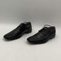 Mens Martell Black Leather Bike Toe Lace-Up Derby Dress Shoes Size 6.5 image number 4
