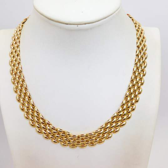 Elegant 14K Yellow Gold Chunky Fancy Link Chain Necklace 32.6g image number 2