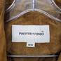 Pronto-Uomo MN's Tan Leather Suede Button Shirt Jacket Size MM image number 3