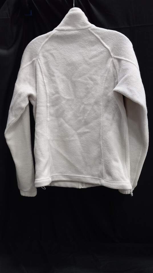 White Fleece Columbia Full Zip Jacket Size M image number 2