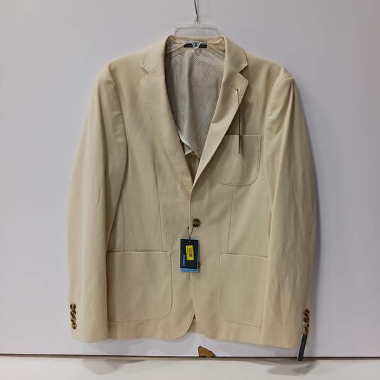 Murano Men's Cream Coat Slim Fit Size S W/Tags image number 1