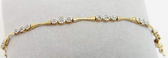10K Yellow Gold 0.40 CTTW Diamond Tennis Bracelet - For Repair 5.2g image number 2