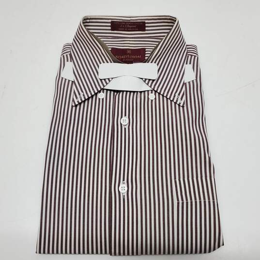 Vintage Nordstrom Classic Pinpoint Cotton LS Shirt Men's 32 image number 2