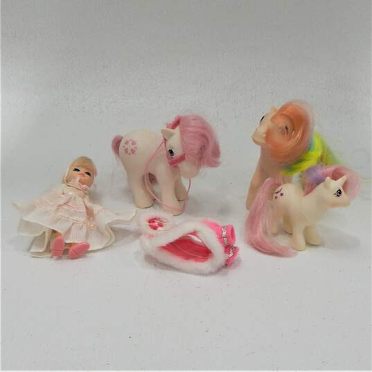 Vntg Hasbro My Little Pony G1 Megan Doll W/ 2 Ponies & Baby Unicorn 1980s image number 1