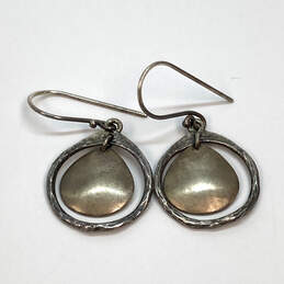 IOB Designer Silpada 925 Sterling Silver Hammered Cutout Dangle Earrings