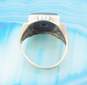 Vintage 10k Yellow Gold Glass Etched Letter Ring 5.5g image number 3