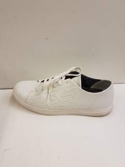 Armani Emporio White Leather Low Lace Up Sneakers Men's Size 11 M