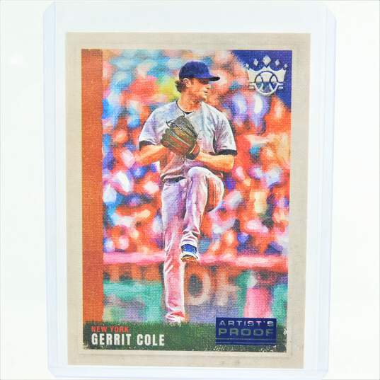 2022 Gerrit Cole Diamond Kings Artist Proof Blue New York Yankees image number 1