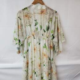 Farm Floral Print Shear Mid Sleeve Maxi Dress Women's S alternative image