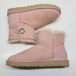 UGG Mini Bailey bow Pink Boots Women's size 9 alternative image
