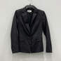 Womens Black Long Sleeve Front Pockets Notch Lapel One-Button Blazer Size 4 image number 1