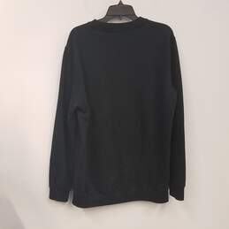 Mens Black Cotton Long Sleeve Crew Neck Pullover Sweatshirt Size Medium alternative image