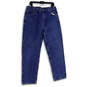 Mens Blue Denim Medium Wash Five Pocket Design Straight Jeans Size 36x32 image number 1