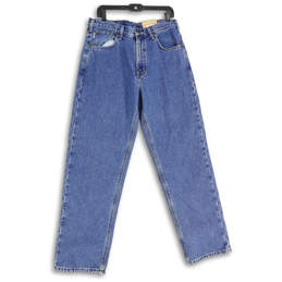 NWT Mens Blue Denim Medium Wash Relaxed Fit Straight Leg Jeans Size 34X32