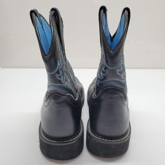 Women's ARIAT Fatbaby Black Leather Cowboy Western Boots Size 9B 10000833 image number 4