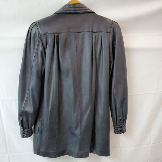 Vintage Leather Italy Black in Woman's Size Small image number 4