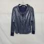 9-H15 S'CL Blue Sequin Lined Full Zip Hoodie WM Size S image number 1
