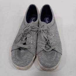 Womens Kickstart WF59959 Gray Canvas Lace Up Low Top Running Shoes Size 9