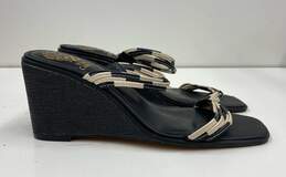 Vince Camuto Black Wedge Sandals Women's Size 8.5