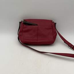 Coach Womens Red Leather Adjustable Strap Turn Lock Crossbody Bag Purse alternative image