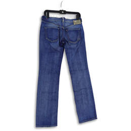 Womens Blue Denim Medium Wash 5 Pocket Design Straight Jeans Size W 29 L23 alternative image