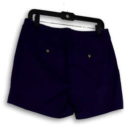 NWT Womens Blue Flat Front Stretch Slash Pockets Golf Chino Shorts Size 8 alternative image