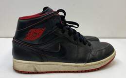 Nike Air Jordan 1 Retro Mid Black, Red, White Sneakers 554724-028 Size 9.5
