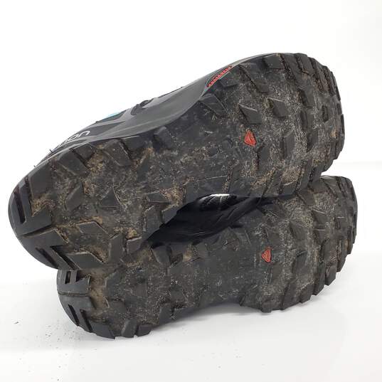 Salomon Women's Black X-Crest GTX Waterproof Hiking Shoes Size 8 image number 6