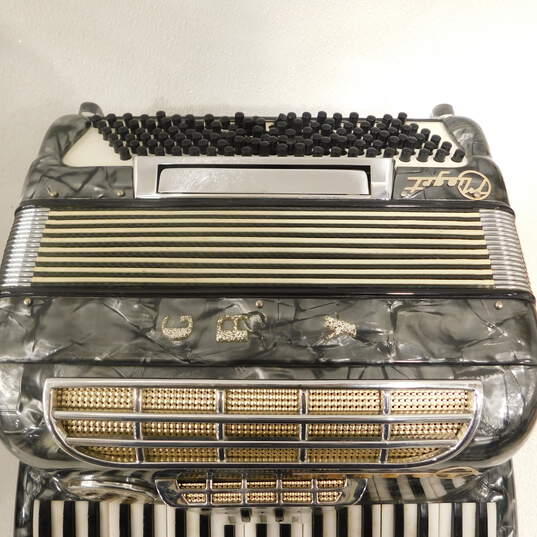Lo Duca Bros. Brand Midget/100 Model 41 Key/120 Button Piano Accordion w/ Case (Parts and Repair) image number 6