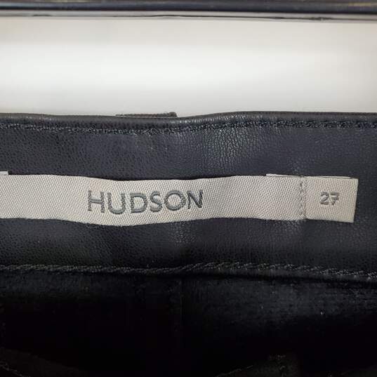 Hudson Women Black Faux Leather Mini Skirt Sz 27 NWT image number 3