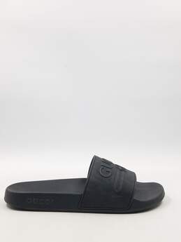 Authentic Gucci Black Rubber Slides M 9