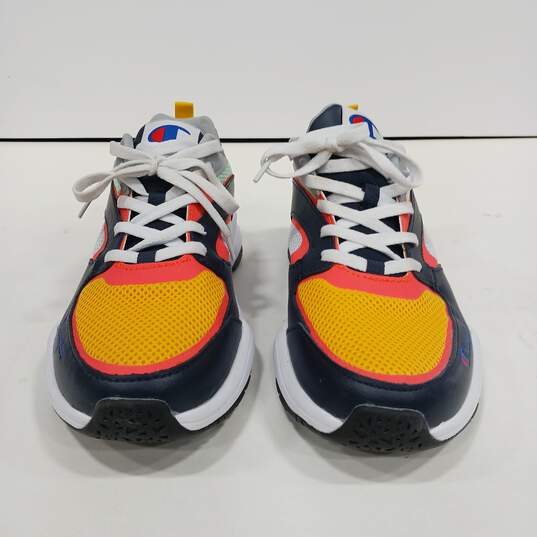 Champion White, Orange, Teal & Black Sneakers Men's Size 11M image number 4