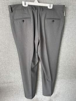 Mens Gray Flat Front Pockets Straight Leg Dress Pant Sz 36Wx29L T-0543608-G alternative image