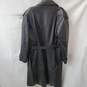 Black Leather Phase 2 Trench Coat Size S image number 6
