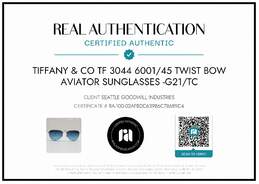 AUTHENTICATED TIFFANY & CO TF3044 6001/45 AVIATORS W/ CASE alternative image